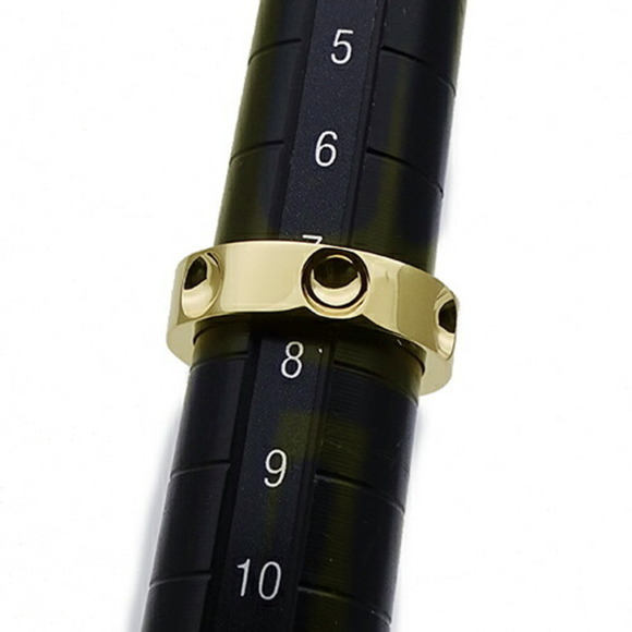 LOUIS VUITTON 750YG Petite Bourg Empreinte Ring Yellow Gold #47 Polished - Picture 11 of 11
